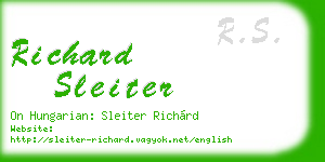 richard sleiter business card